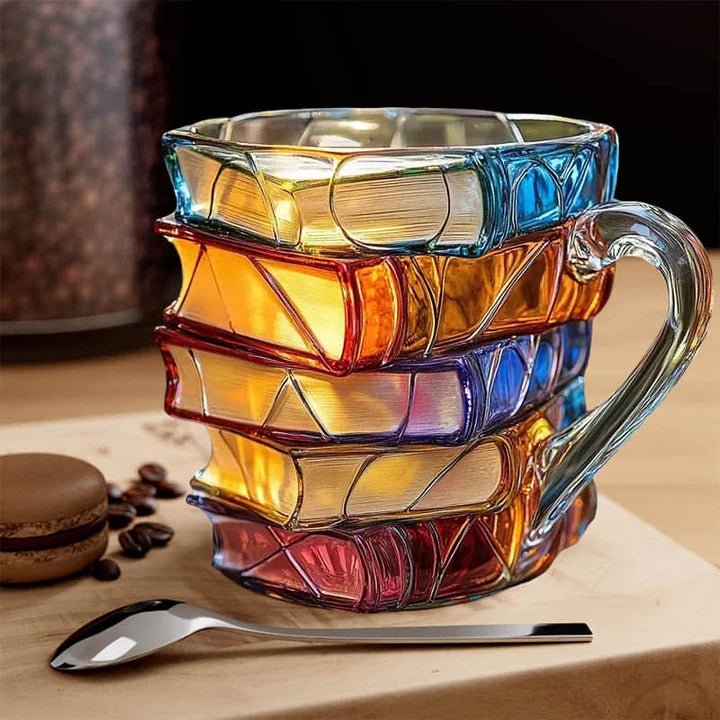 Handcrafted 3D reading happiness book mug - Original