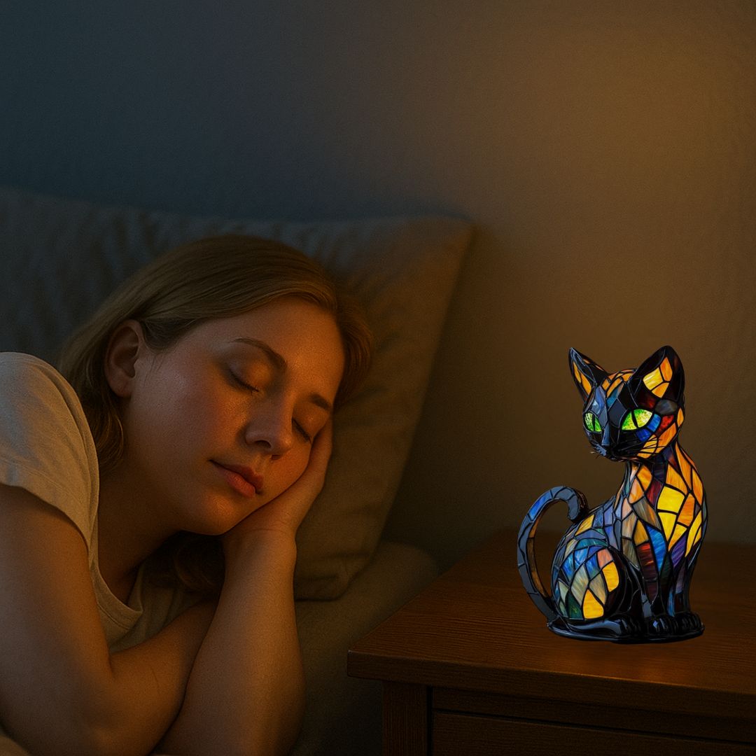 Luminous cat – handmade lamp that makes hearts shine