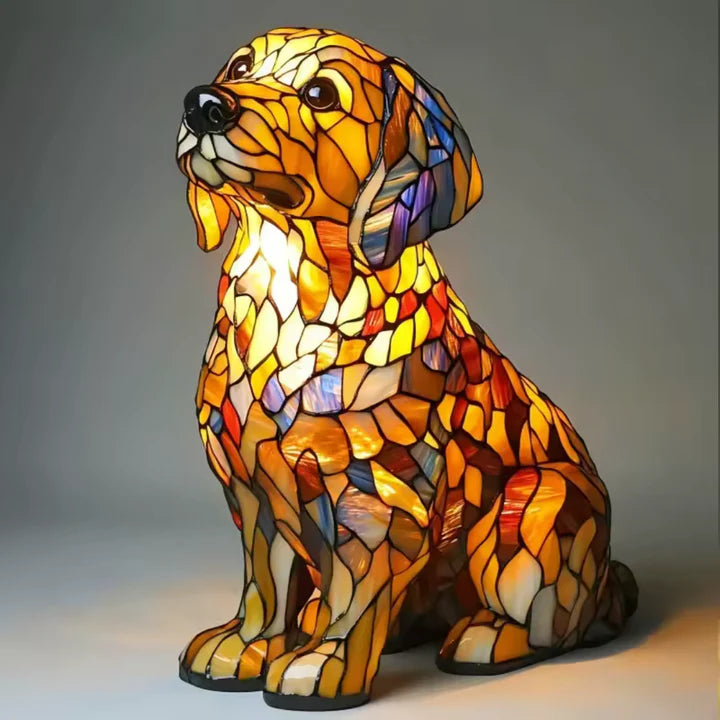Luminous dog - handmade lamp that makes hearts shine
