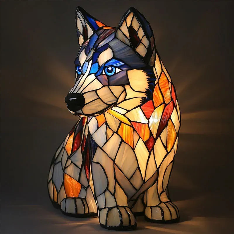 Luminous dog - handmade lamp that makes hearts shine